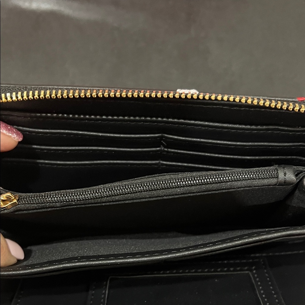Betsey Johnson | Heart/Cherry Embroidered Wallet w/ Removable Wristlet Strap - Picture 7 of 12